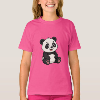 Camiseta de Bebê Urso Panda de Desenho Animado Fof