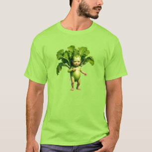 Camiseta de Bebê Vegetal Verde Estranho