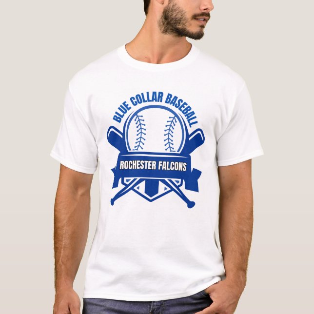 Camiseta de beisebol da Rochester High School (Mic (Frente)
