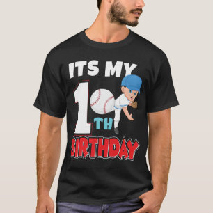 Camiseta de beisebol de 10 anos de idade, é meu an