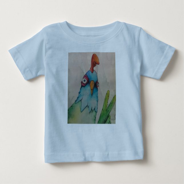 camiseta de beisebol de frango infantil (Frente)
