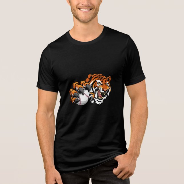 Camiseta de Beisebol do Tigre Feroz (Frente)