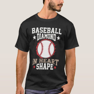 Camiseta de beisebol em forma de diamante