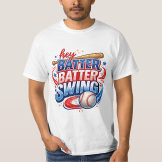 Camiseta de Beisebol Hey Batter Batter Swing