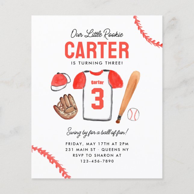 Camiseta de Beisebol Novato do Ano de Orçamento An (Frente)