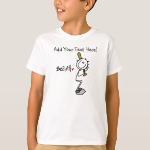 Camiseta de beisebol personalizada com figura de p