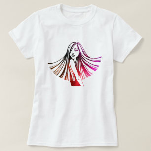 Camiseta de beleza de longo curso