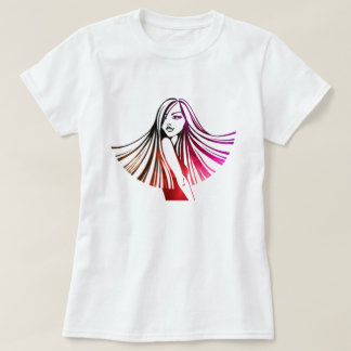 Camiseta de beleza de longo curso