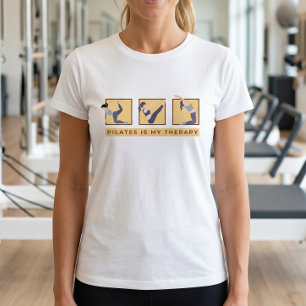 Camiseta de Bem-Estar Fitness Citação Pilates é Mi