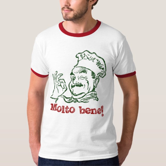 Camiseta De "bene Molto!" Vintage (Frente)