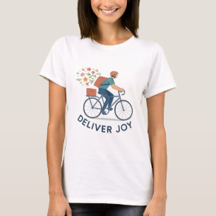 Camiseta de bicicleta de flores Entregar Alegria