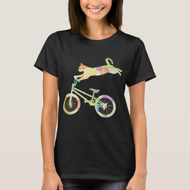 Camiseta de bicicleta de gato - Seu presente (Frente)