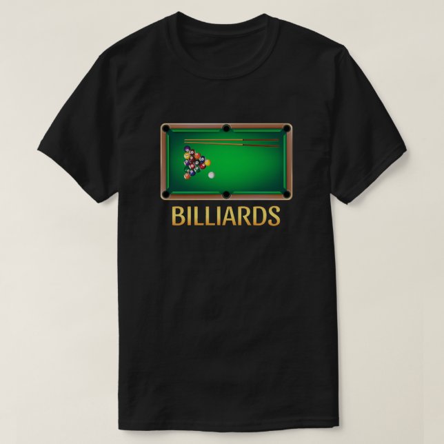 Camiseta de Bilhar (Frente do Design)