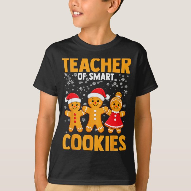Camiseta De Biscoitos Inteligentes Pão de Mel Natal Profess (Frente)