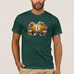 Camiseta de Bitcoin Meditando Calma no Caos Crypto