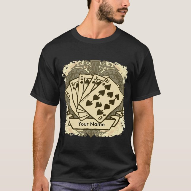 Camiseta de boa mão de pôquer (Frente)
