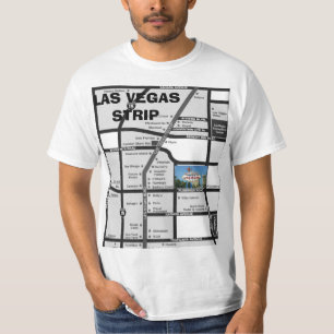 Camiseta Dê boas-vindas ao mapa de tira de LAS VEGAS