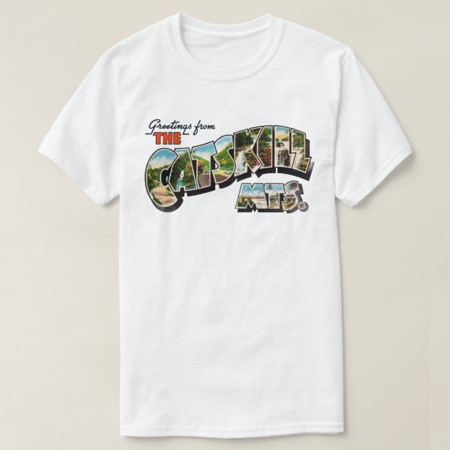 Camiseta de Boas-vindas às Montanhas Catskill (Frente do Design)
