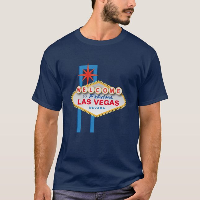 Camiseta "Dê boas-vindas sinal icónico de Las Vegas a (Frente)