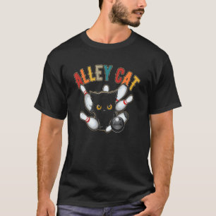 Camiseta de Boliche Retrô Vintage Alley-Cat Bolich