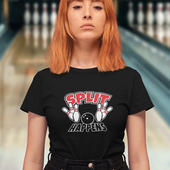Camiseta de Boliche Split Happens (Criador carregado)
