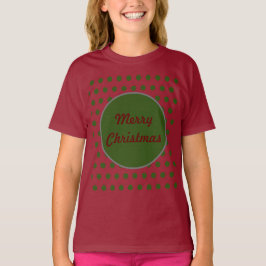 Camiseta de Bolinhas de Natal Feliz (Maroon)