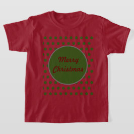 Camiseta de Bolinhas de Natal Feliz (Maroon)