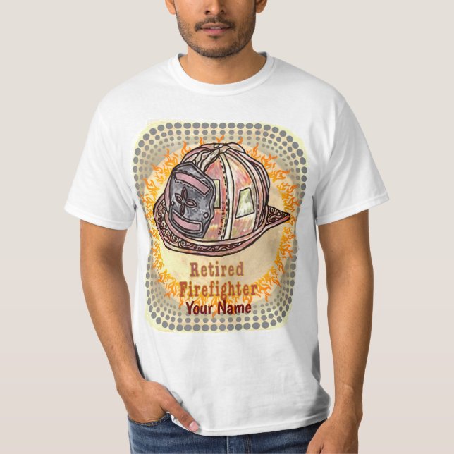 Camiseta de bombeiro aposentada (Frente)
