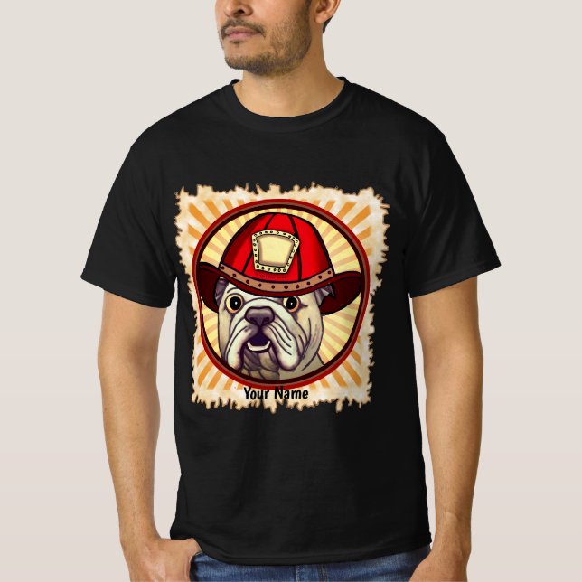 Camiseta de Bombeiro Bulldog (Frente)