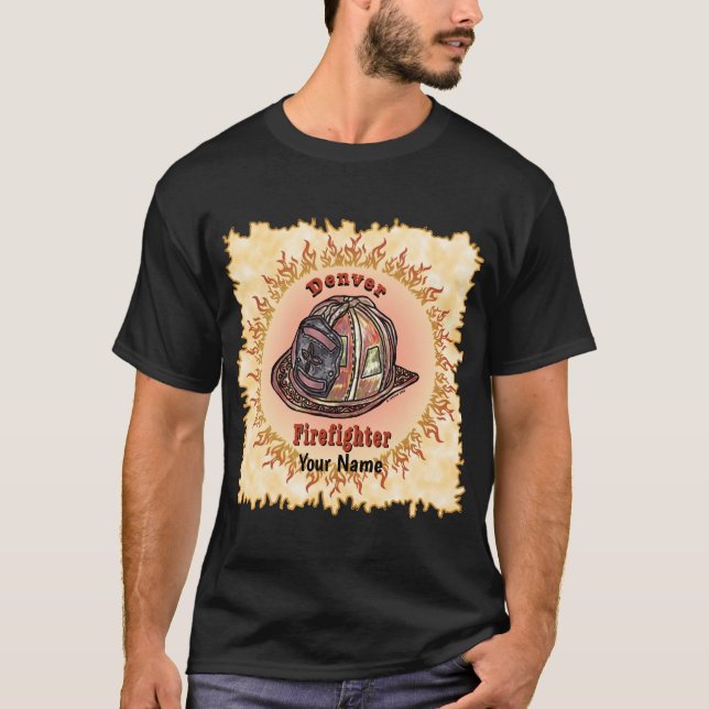 Camiseta de bombeiro de Denver (Frente)