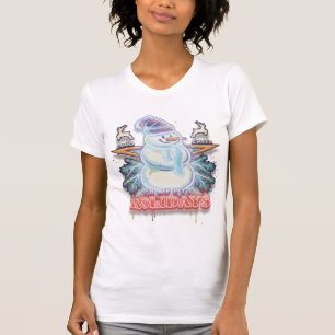 Camiseta de Boneco de Neve de Arte de Rua Good Che