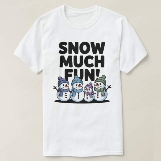 Camiseta de Boneco de Neve Divertido (Frente do Design)