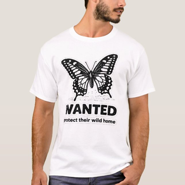 Camiseta de Borboleta Rabo de Andorinha Presente p (Frente)