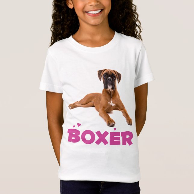 Camiseta de Boxpy Dog Purple Love Girls (Frente)