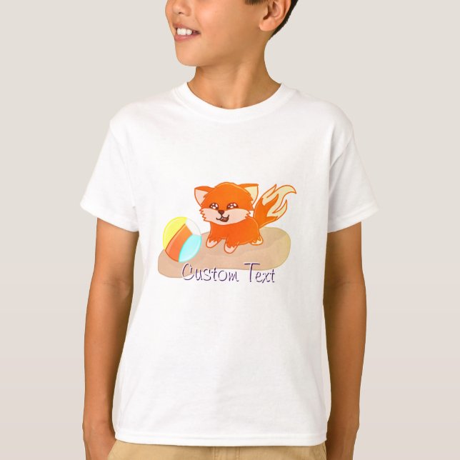 Camiseta de Brinquedos de Verão com Texto Personal (Frente)