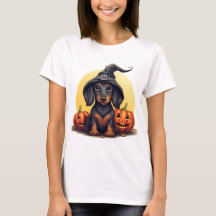 Camiseta de bruxa Dachshund de Halloween fofa – As