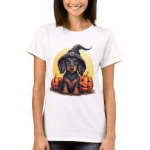 Camiseta de bruxa Dachshund de Halloween fofa – As