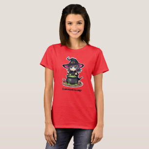 Camiseta de Bruxa de Halloween Personalizada Fofa
