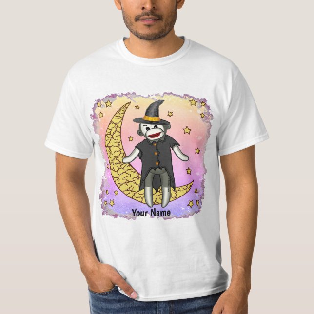 Camiseta de Bruxa de Macaco de Meia (Frente)