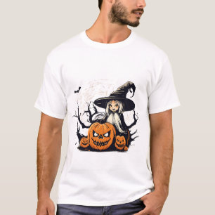 Camiseta de bruxas e abóbora Demon Halloween