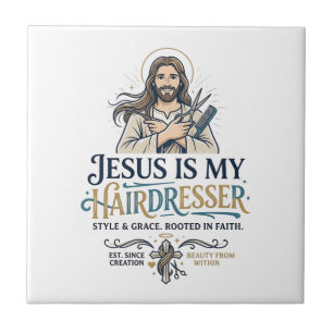 Camiseta de Cabeleireiro Salão de Beleza Jesus Ins