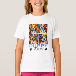 Camiseta de Cachorrinhos Fofos Estilizados