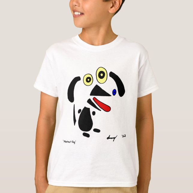 Camiseta de Cachorro-abstrato Básica (Frente)