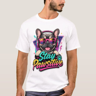 Camiseta de Cachorro Bulldog Francês Fique Pawsiti