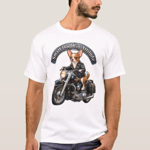Camiseta de cachorro Chihuahua de motociclista leg