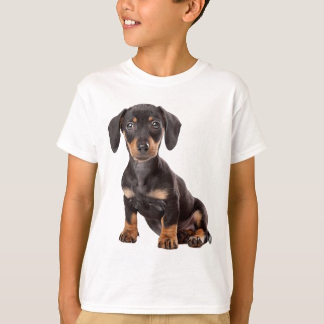 Camiseta de Cachorro Dachshund (Frente)