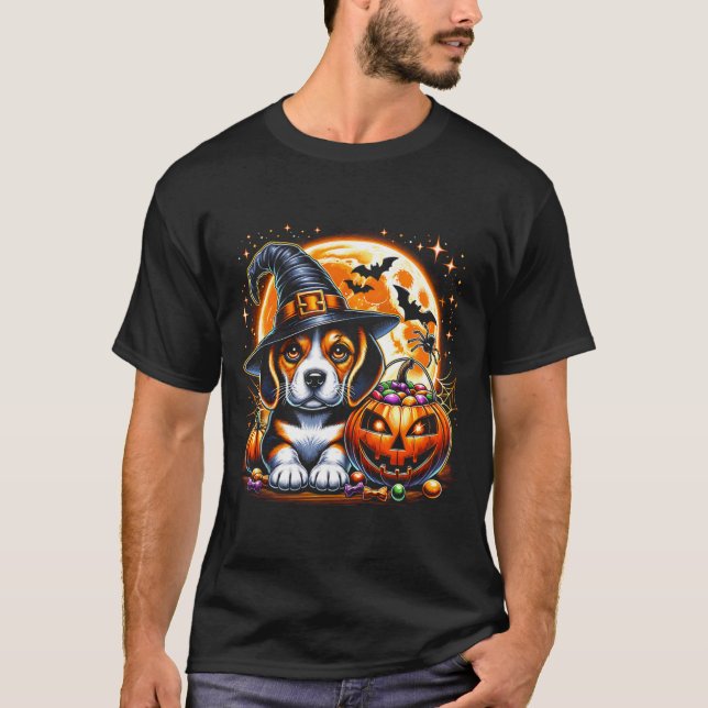 Camiseta de Cachorro do Halloween2 (Frente)