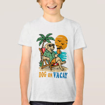 Camiseta de Cachorro Engraçado de Férias | Verão F