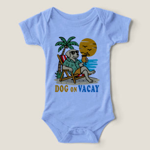 Camiseta de Cachorro Engraçado de Férias   Verão F