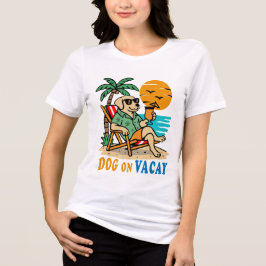 Camiseta de Cachorro Engraçado de Férias | Verão F